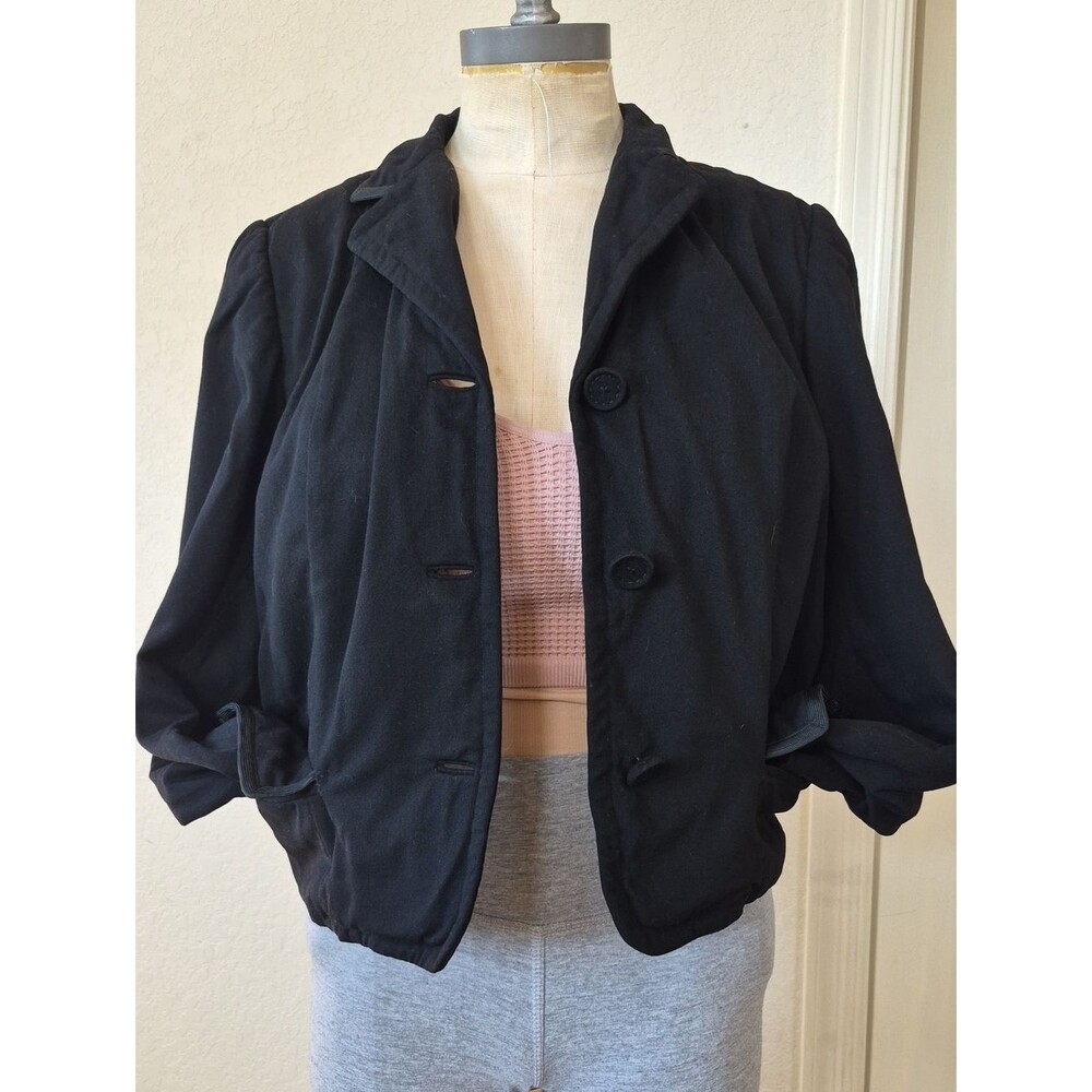 Best & Co, Fifth Ave. N.Y. Vtg. 60s Button Up Wool Jacket w/pockets, Sz Medium